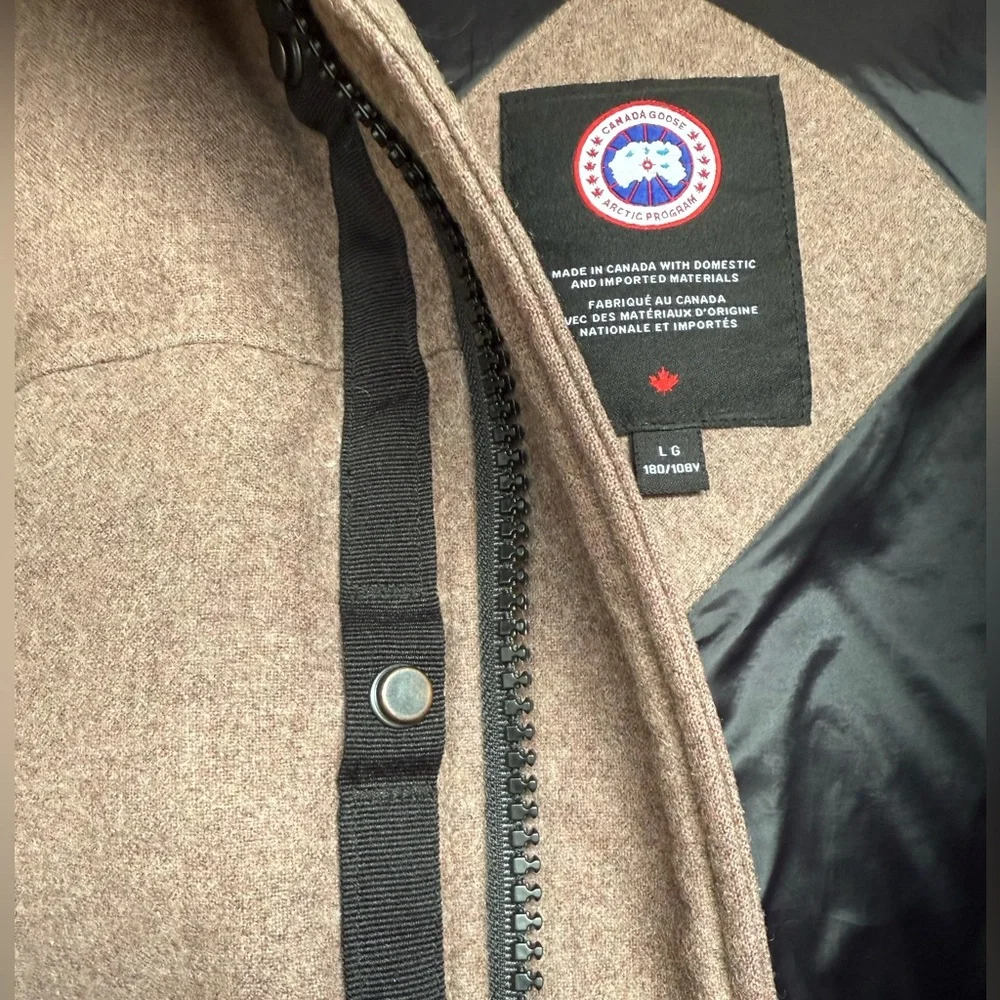 NWOT Canada Goose MacMillan Parka Wool Coat in Quicksand Melange Men's Sz L RARE - Picture 12 of 16